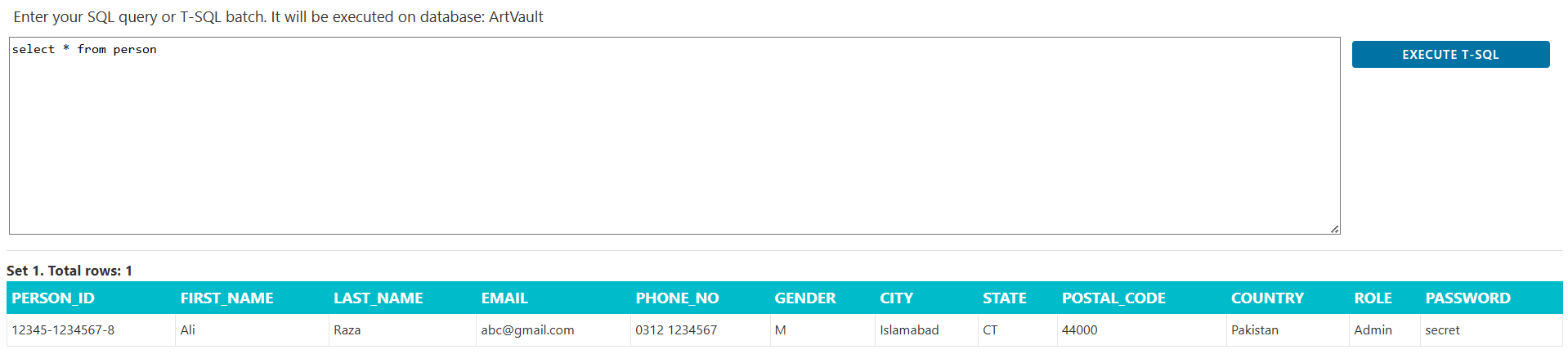 Output Screenshot 2