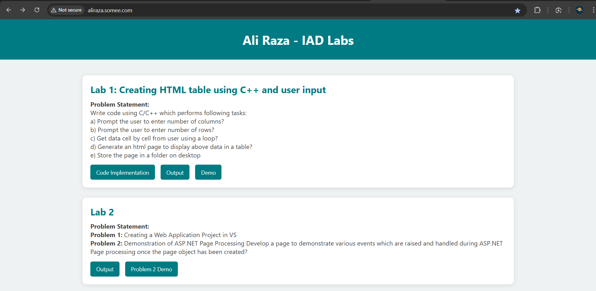 Output Screenshot 1